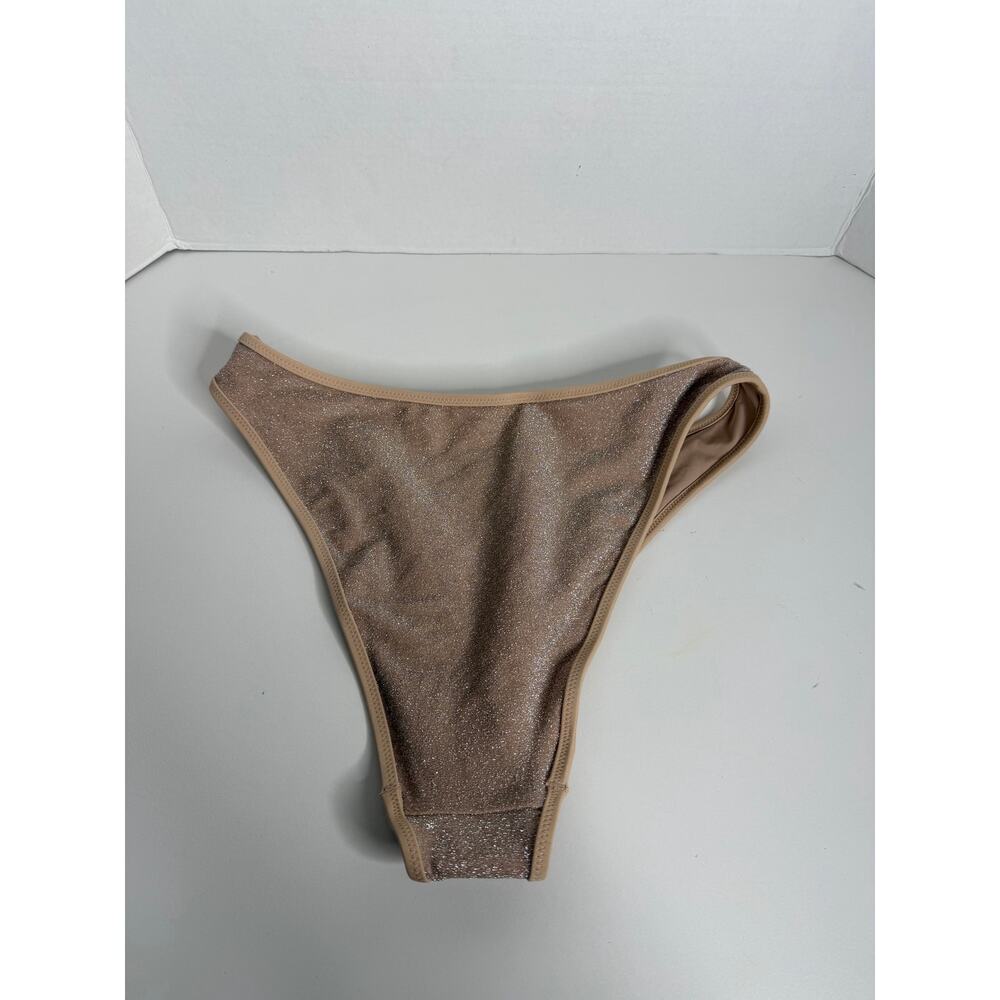 NEW Aerie American Eagle Sparkle Tan Bikini Bottoms Size Medium Womens - Picture 4 of 4